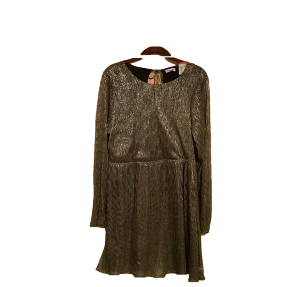 XHILARATION~GOLD DRESS~SHIMMER~NWT~LG
